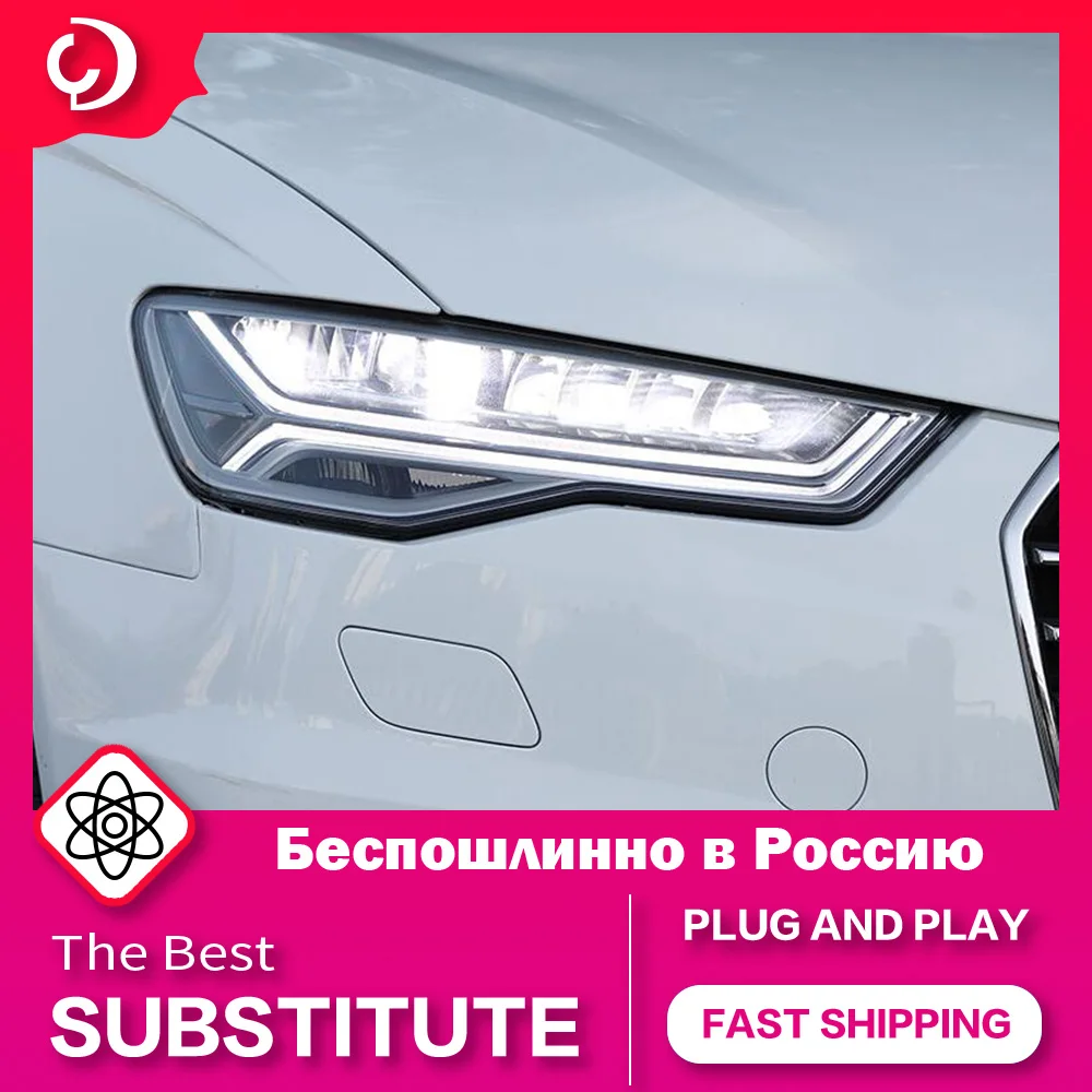 

AKD автостайлинг фары для Audi A6 2012-2018 светодиодный фары DRL ближний свет дальний свет лампы головного света проектор автомобильные аксессуары