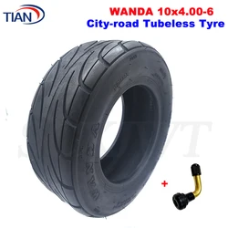 WANDA 10 Inch 10x4.00-6 Tubeless Vacuum Tire for Electric Scooter Balance Car Mini Motorcycle 10*4.00-6 Anti Slip Road Tyre