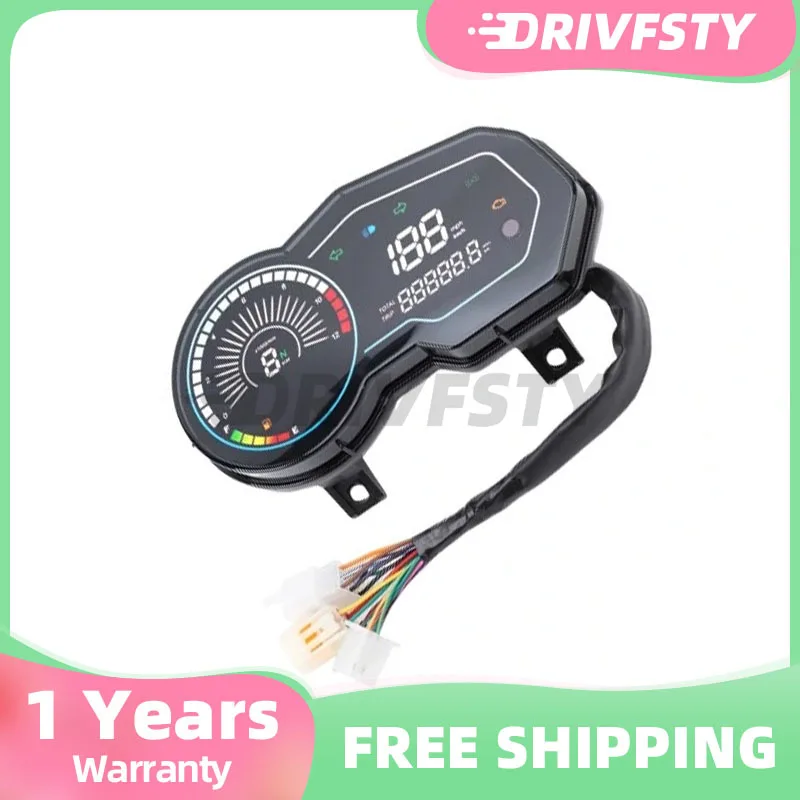 

For Ltalika 150z 150sz 170z LED Moto Gauge Waterproof Motorcycle Digital Odometer Anti-Fog Motorcycle Tachometer Display Gauge