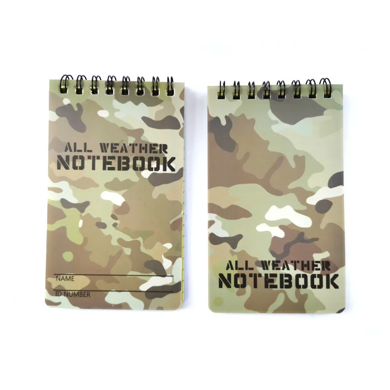 Travel Portable Notebook Outdoor Rain Waterproof Notebook Training Writing Paper Tactical Note Book Journal Planner Agenda