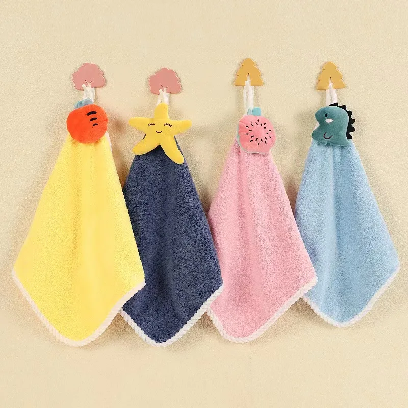 Cute Hand Towels Super Absorbent Microfiber Kitchen Towel Strong Water Absorption Quick Dry Wipe Kids Samll Towels