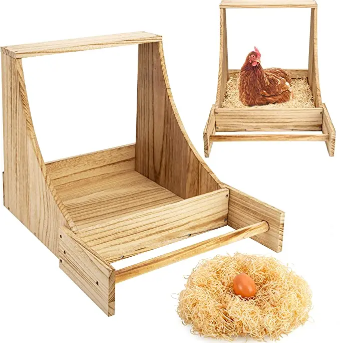 Large Wood Chicken Coop Single Compartment Hens Laying Nest Boxes for Hens Ducks and Poultry