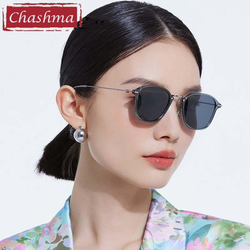 

Chashma Gafas Women Myopia Polaroid Glasses Prescription Men TR 90 Driving UV 400 Protection Sunglasses Round Black Color Lens