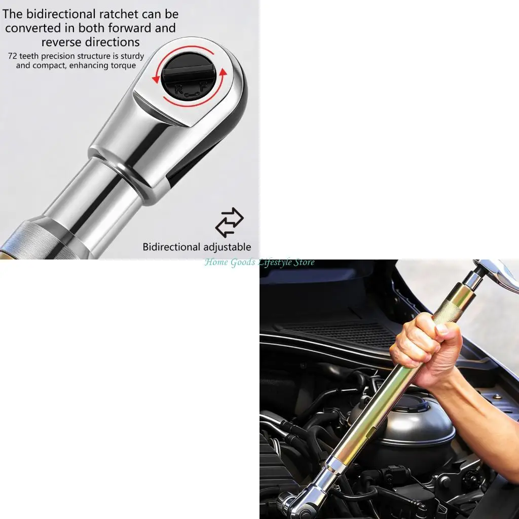 

E74E 1/2Inch Steel Alloy Double Mode Ratchet Wrench Lightweight Yet Stable