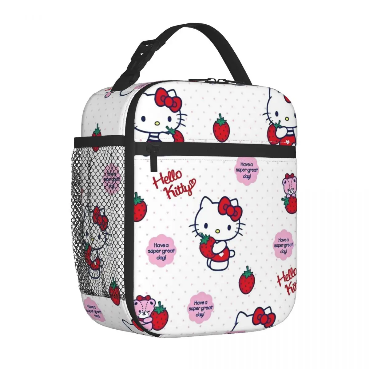 Cartoon Cute Hello Kitty Insulated Lunch Bags Cooler Meal Container HelloKitty Portable Tote Lunch Box Girl Boy Beach Travel