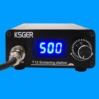 KSGER T12 Soldering Station STM32 Digital LED Controller Welding Tools Aluminum Alloy Case 907 Iron Handle Auto-sleep Boost