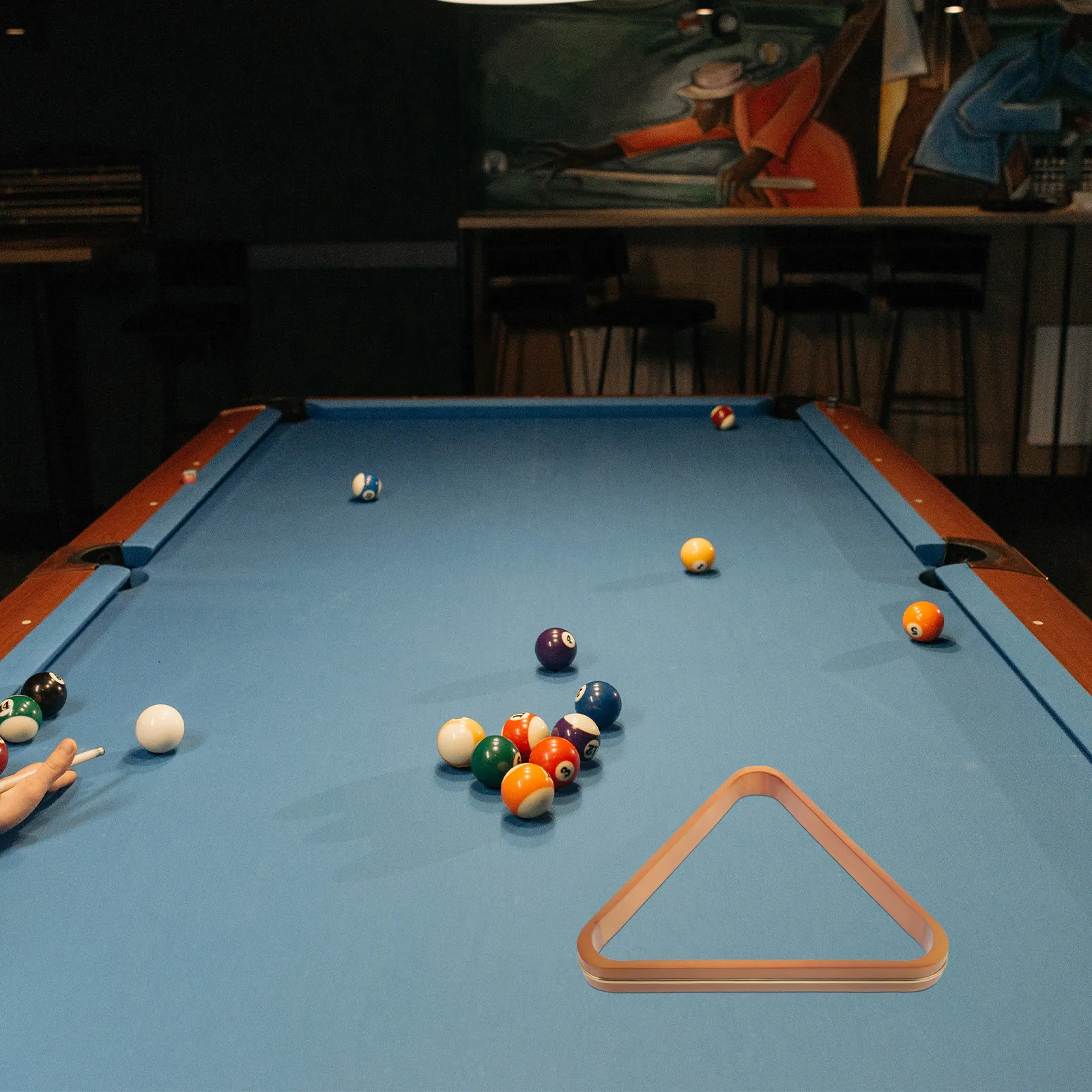 

Wood Billiard Rack Pine Triangle Frame Table Pool Balls Organizer Snooker Ball Holder Lightweight Pool Rack Billiard Tripod