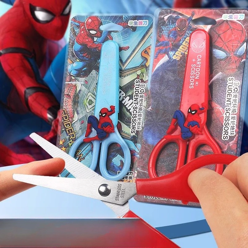 New Marvel The Avengers Spiderman Children's Cartoon Handmade Paper Knife Creative Personalized Anime Movie Character Scissors