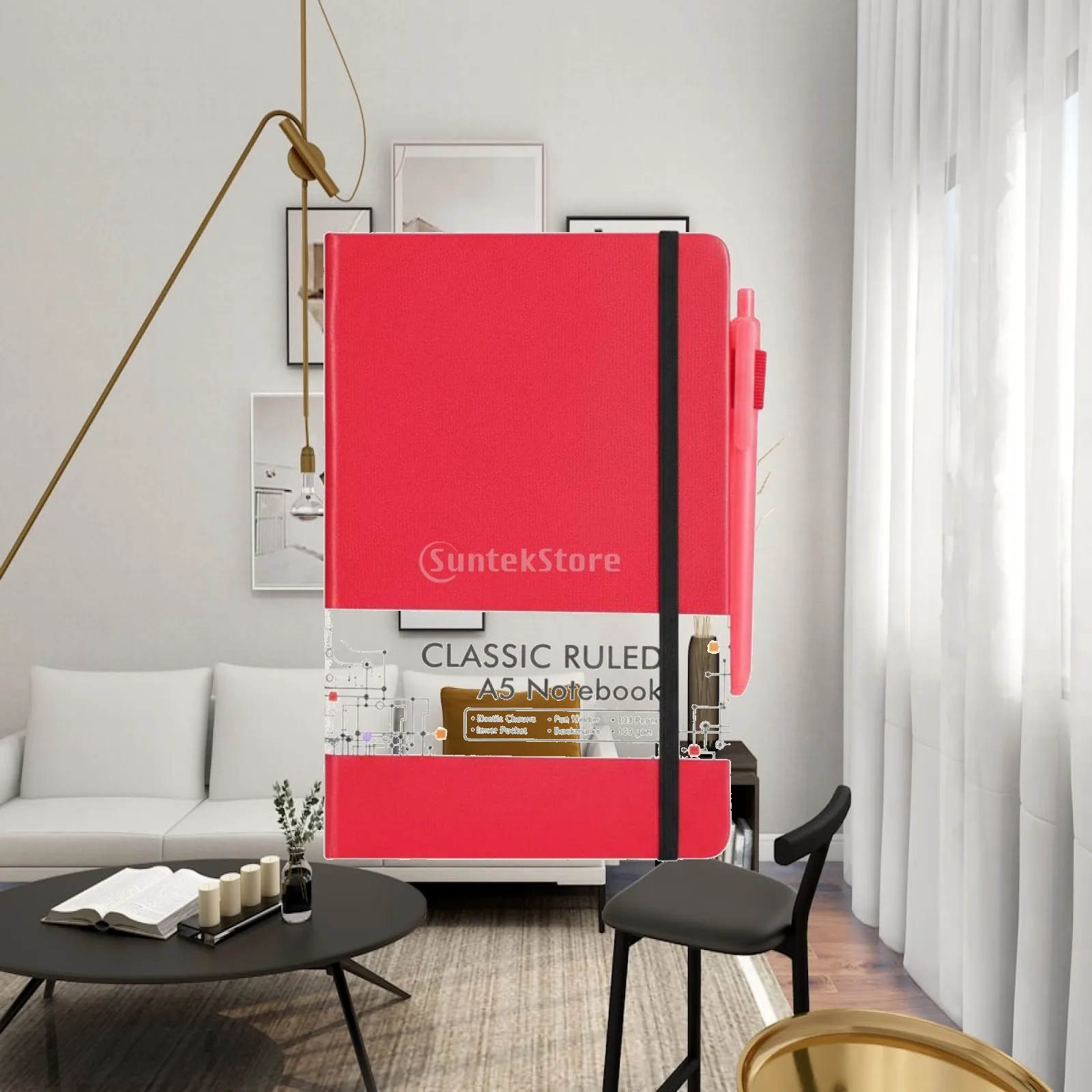 elastic-strap-business-notebook-with-pocket-premium-organizers-writing-notebook-for-office-meetings-notes