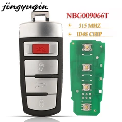 jingyuqin NBG009066T 4Buttons Smart Remote Car Key Fob 315Mhz ID48 Chip For VW Volkswagen Passat 2006-2013 CC 2009-2015