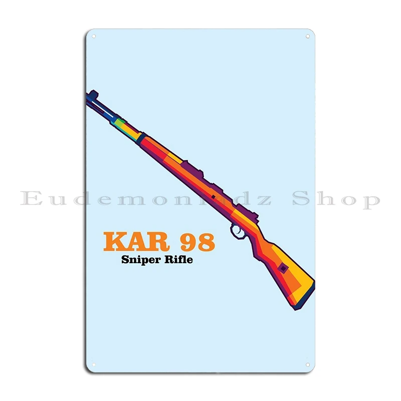 Kar 98 In Wpap Metal Sign Poster Garage Create Designing Customize Cinema Tin Sign Poster