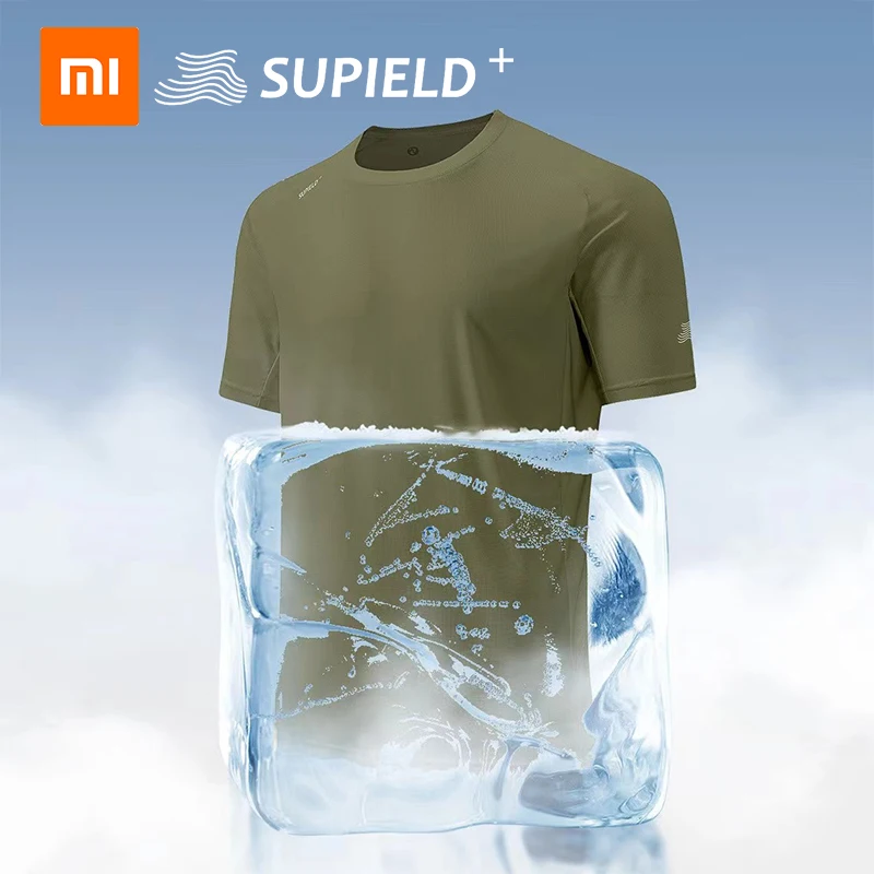 

Xiaomi Mijia SUPIELD Summer Tees Man 2024 Mens T-shirts Fishing Cool Antibacterial Elastic T Shirt Men Top Quality Free Shipping