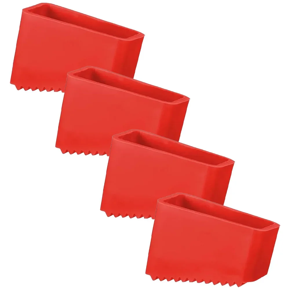 4 Pcs Ladder Non-slip Feet Step Aluminum Foot Retractable Stairs Pads Rubber Tips Replacement Covers For Protector