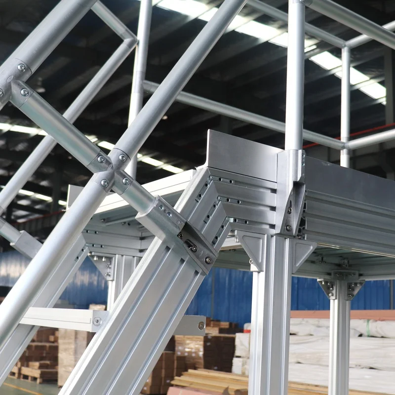 Mobile Work Platform Stair Aluminum Used Climbing Frame Scaffold Framework System Aluminum Ladder