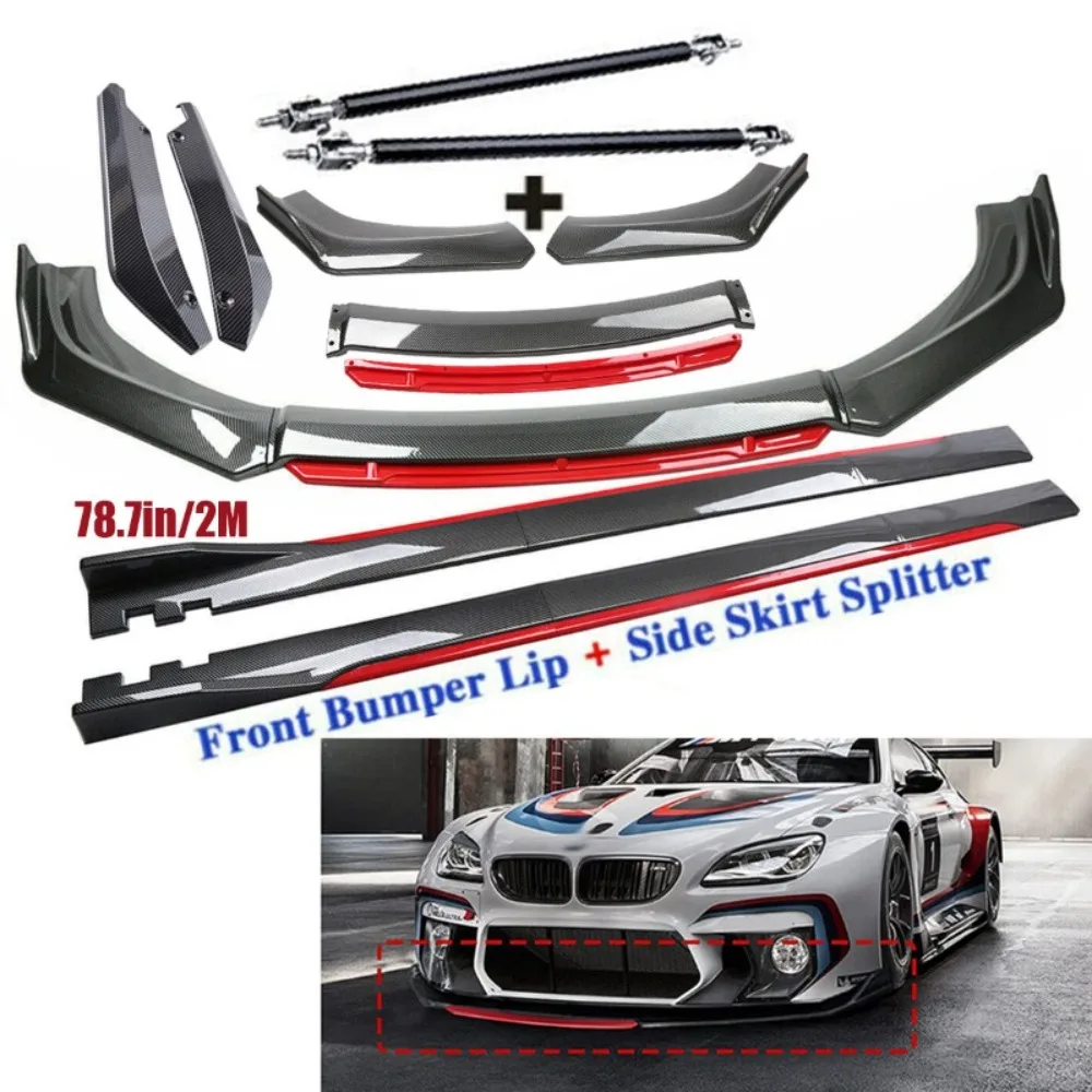 

Carbon Fiber Front Bumper Spoiler + Side Skirt Rear For E90 E92 E93 328i 335i United States