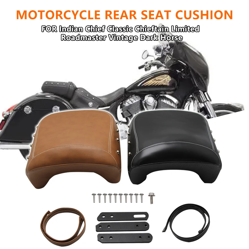 

Motorcycle for Indian Chief Classic Chieftain Limited Roadmaster Vintage Black Horse 15-21 Retrofit Rear Passenger Seat Cushion