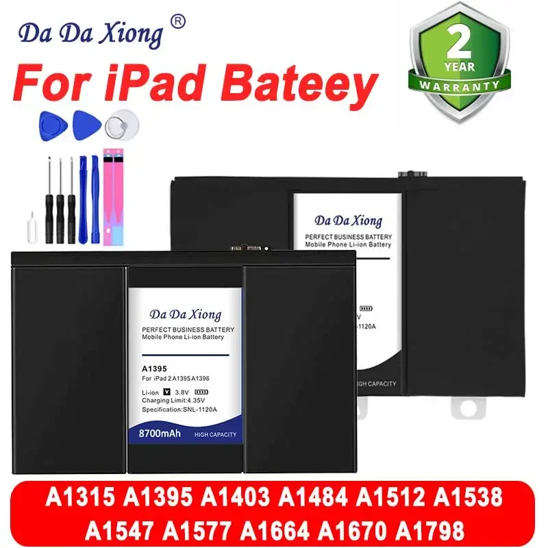 Bateria For  iPad mini 1 1st 2 3 4 5 6 Air 9.7 10.5  12.9 inch Generation A1547 A1675 A1674 Battery in Stock