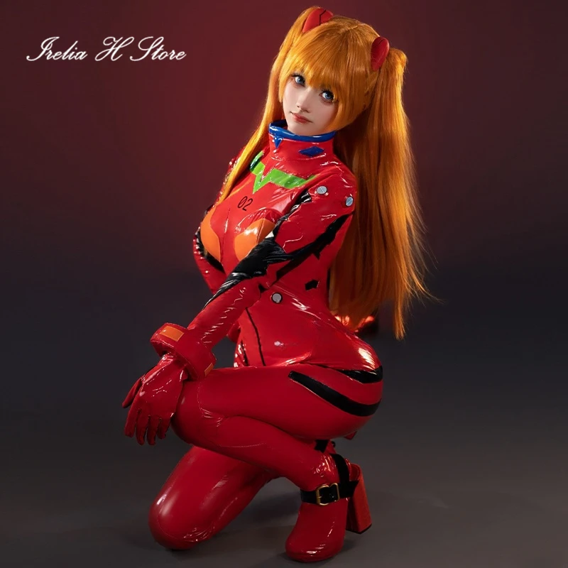 in stock Irelia H Asuka Anime Cosplay Asuka Cosplay Costume Sexy PU Tight Fitting Jumpsuit Halloween Costume Female