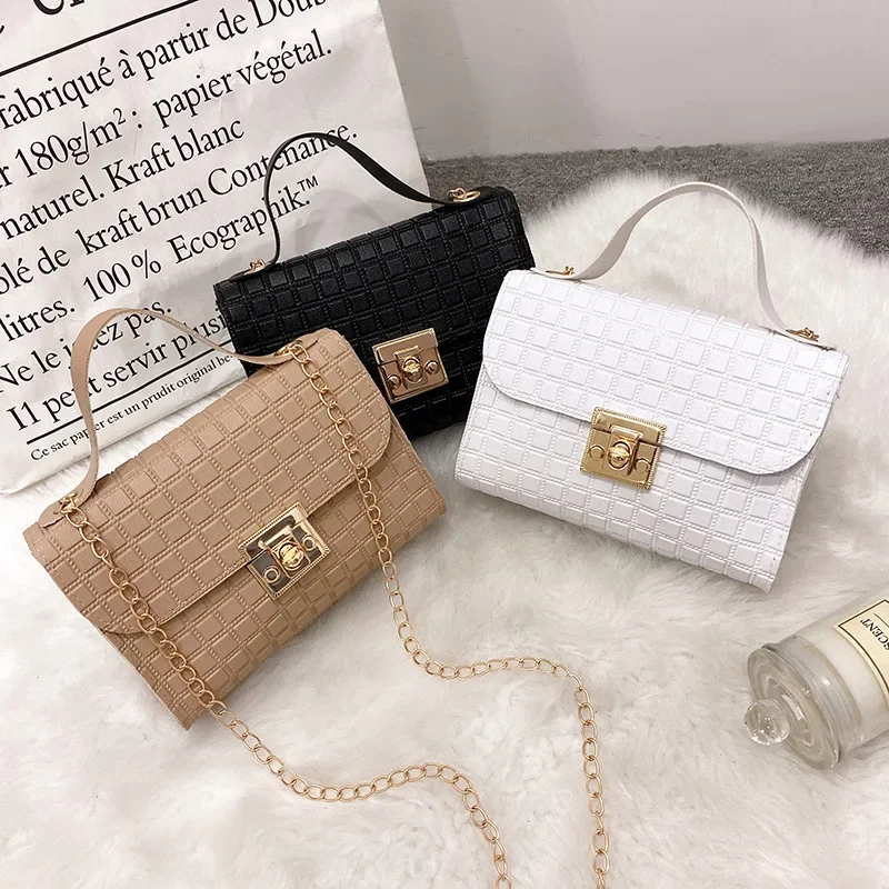 Ladies hand bags Women\'s bag Chain crossbody bag Simple and fashionable portable small square bag mini bag  tote bag