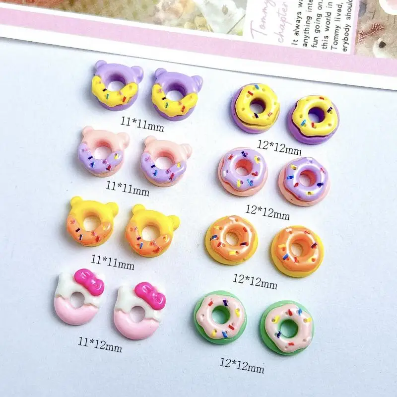 الإبداعية الكرتون دونات مسمار السحر الدوبامين الرسم الملون دونات الحلوى مسمار الفن اكسسوارات DIY بها بنفسك جراب هاتف الأظافر أجزاء #2