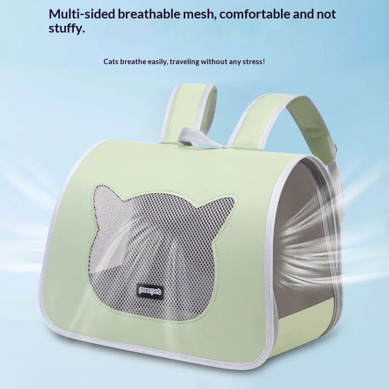 Mochila para transportar gatos y perros, doble correa, ligera - imagen 2