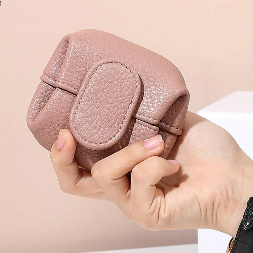 بو الجلود محفظة نسائية للعملات المعدنية البسيطة المحمولة أزياء المرأة المحفظة سماعة مفتاح حقيبة التخزين الإبداعية الحقيبة الصغيرة هدية الكريسماس