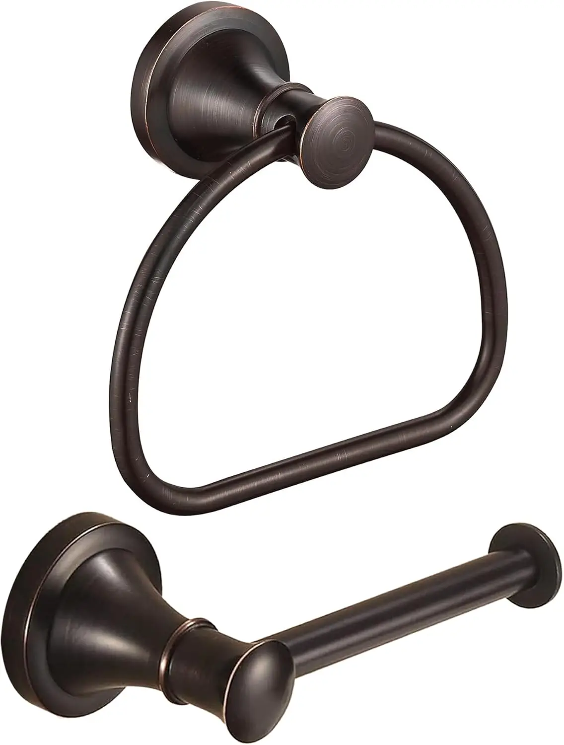 

Bronze Toilet Paper Holder with Towel Ring, Wall Mount Tissue Roll Hanger for Bathroom Farmhouse Decor