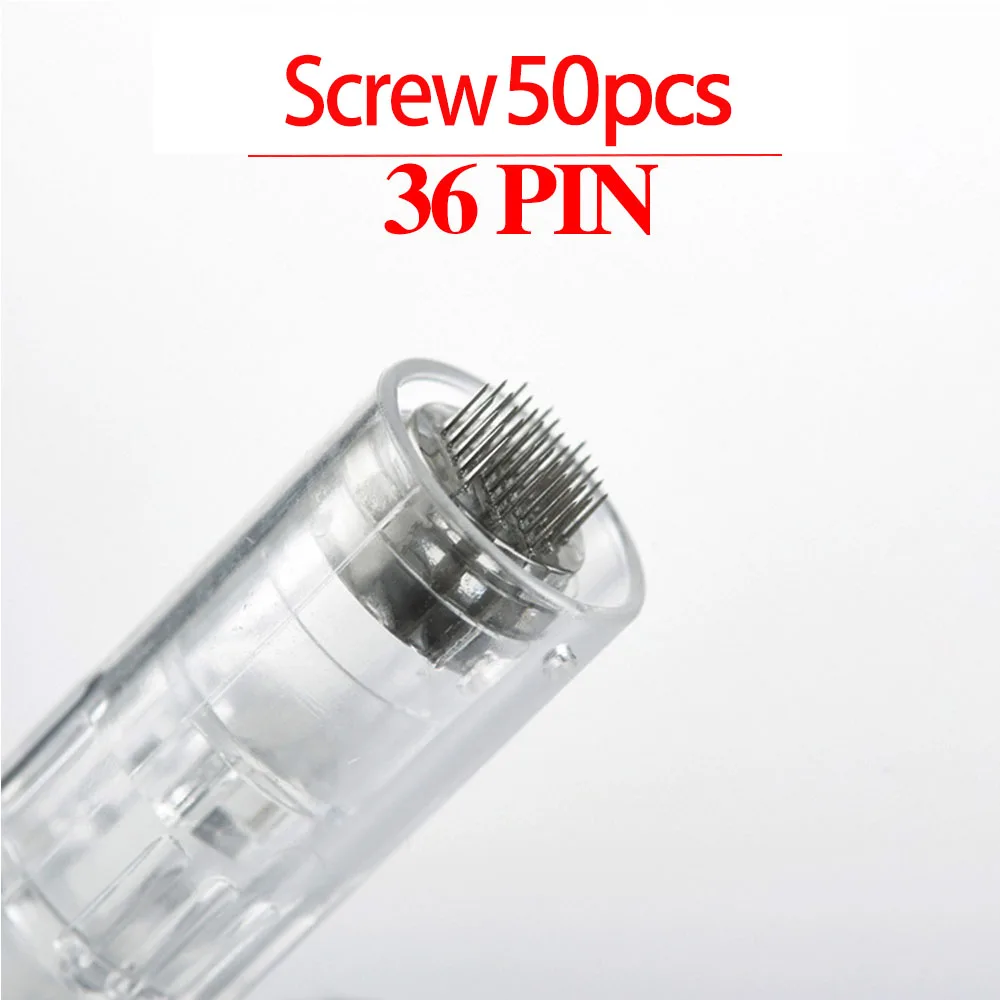 Schraubkartuschen für Microneedling Derma Pen 10/20/50 Stück Mikronadeln für Schönheitspflege 9/12/24/36/42 Pin Round Nano 3D 5D