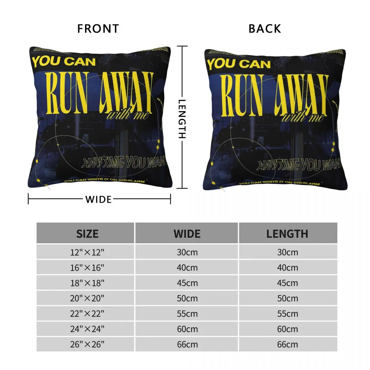 My Chemical Romance Summertime Square Pillowcase Polyester Linen Velvet Creative Zip Decor Pillow Case Home Cushion Cover