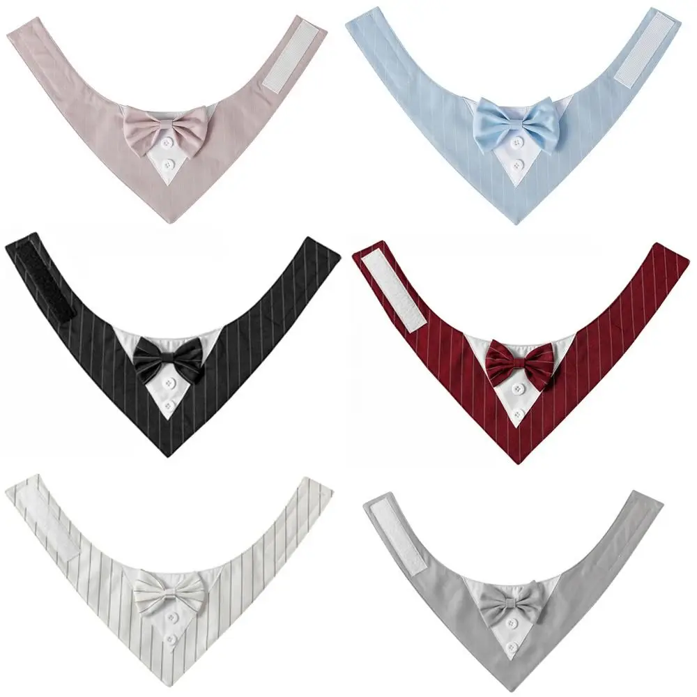 Formal Pet British Wedding Suit Gentleman Scarf Bow Tie Collar Dog Triangle Towel Saliva Towel Pet Decoration Accessories