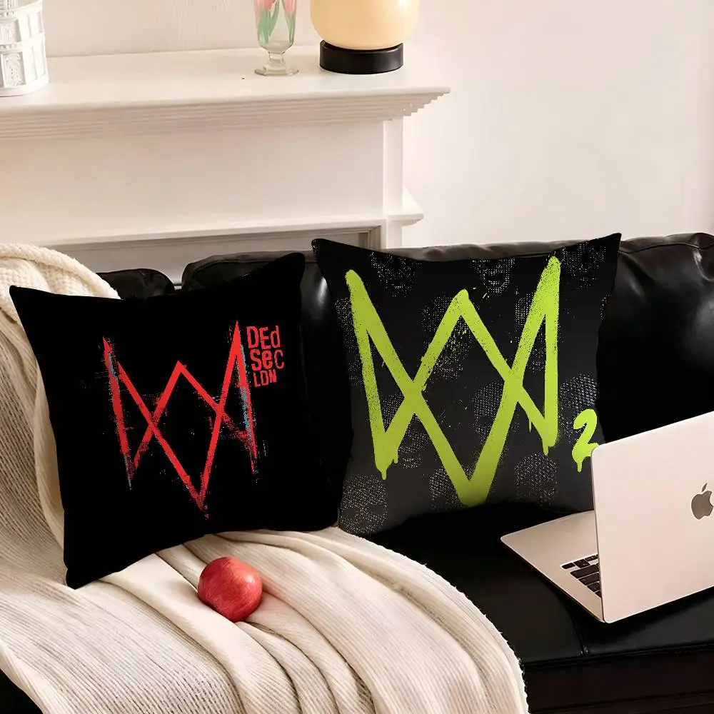 1pc Watch Dogs 2 Pillow Case Fashion Square Pillowcase Bedroom Sofa Room Ins Decoration Leisure