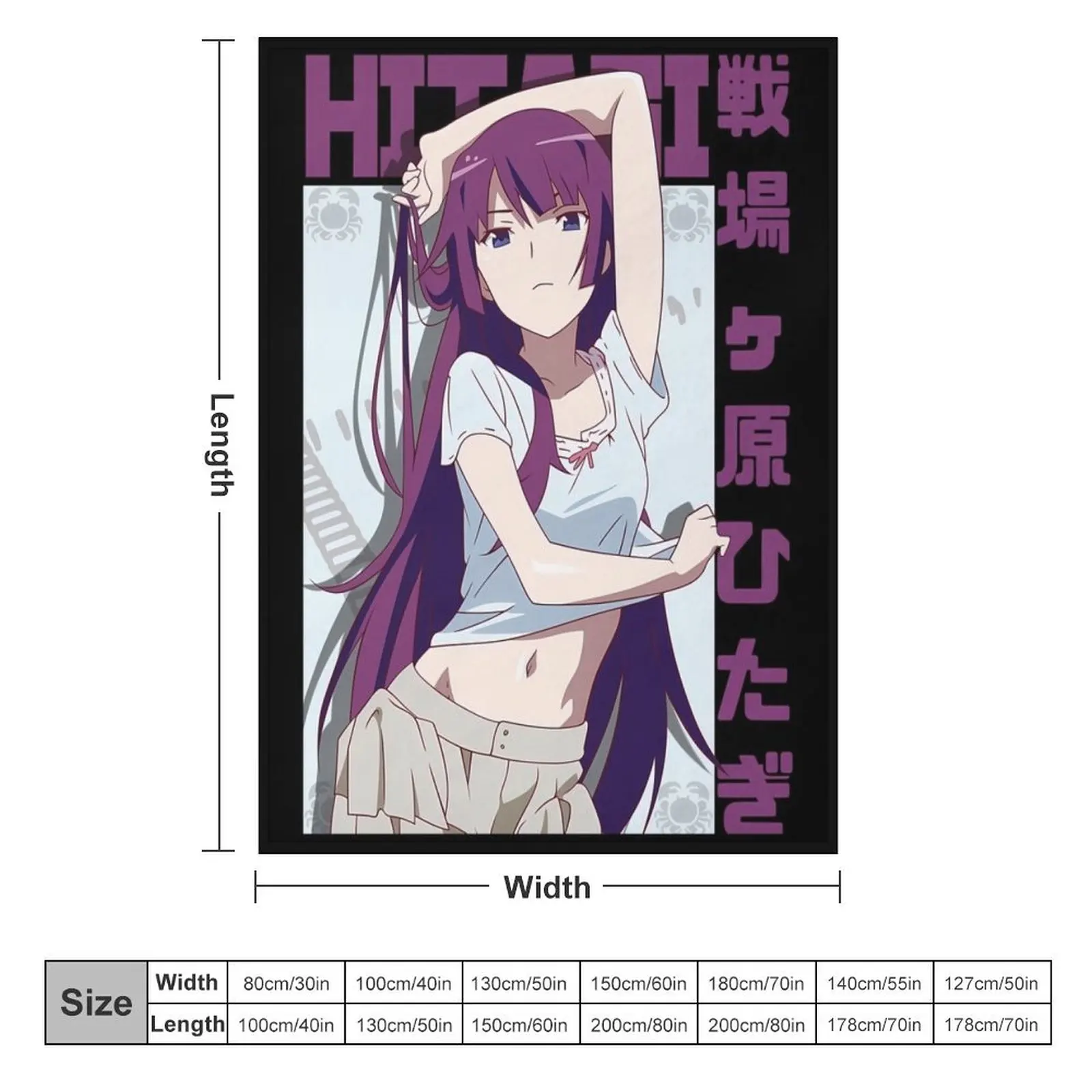 Senjougahara Hitagi Throw Blanket Designers Bed linens Blankets