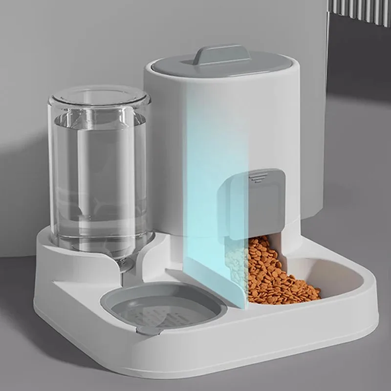 عبوة واحدة من موزع وحدة تغذية مياه القطط الأوتوماتيكي المقاوم للانسكاب - تصميم قطعة واحدة بسعة كبيرة ومقاوم للانسكاب 1