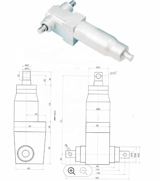 200mm stroke Hydraulic Cylinder  for Hospital Bed ,beaut Bed ,Medical Bed  and Massage Bed