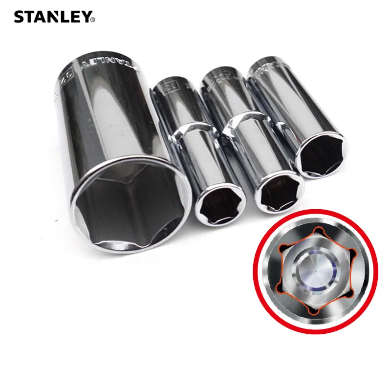 Stanley 6PT long socket 1/2 dr. 10mm 11mm 12mm 13mm 14mm 15mm 17mm - 21mm 22mm 23mm 24mm 27mm 30mm 32mm hex socket wrench torque