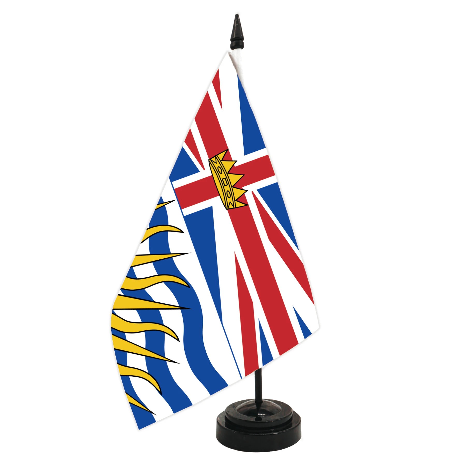 British Columbia Desk Flag 5.5x8.3inch Conference Negotiation Flag Product Display Office Top Desk Ornaments Flags