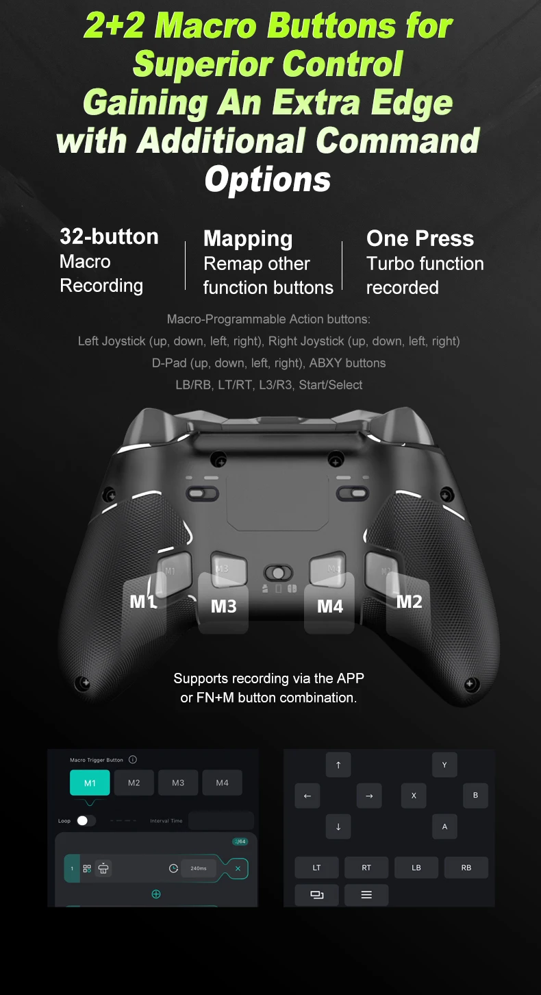 PXN P5 Kabelloser Spielcontroller 1000Hz Hall-Joystick Hall-Trigger, Geeignet für Switch/PC/Android/iOS, Rosa Spielcontroller – Detail 14