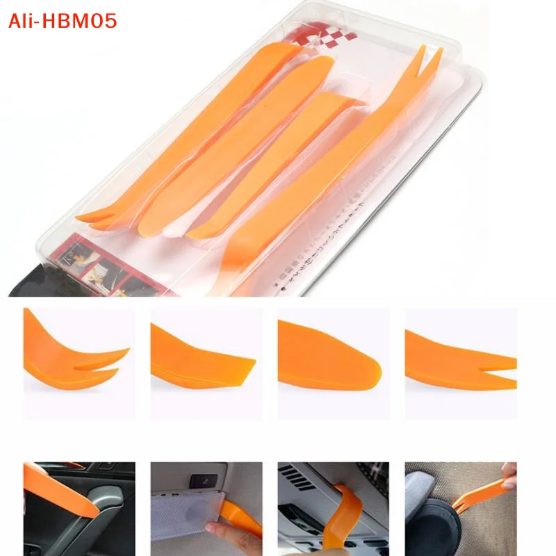 (HB05)4pcs Car Door Clip Car Disassembly Tools Set DVD Stereo Refit Kits Interior Plastic Trim Panel Dashboard Removal Tool view 3
