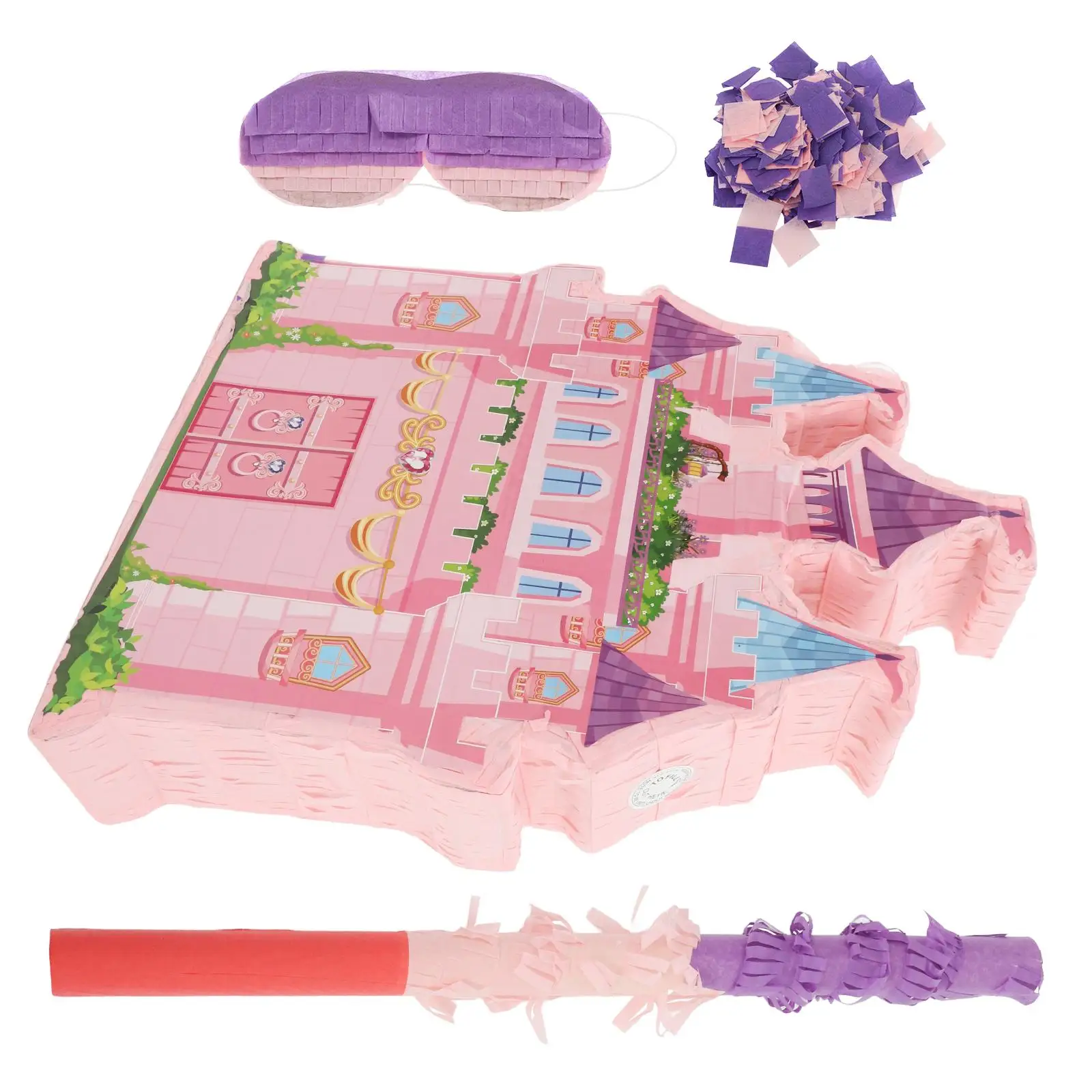 

Princess Castle Pinata Birthday Decorations Pink Candy Container Kids Party Toy Sweet Memories Hanging Pinata Decoration