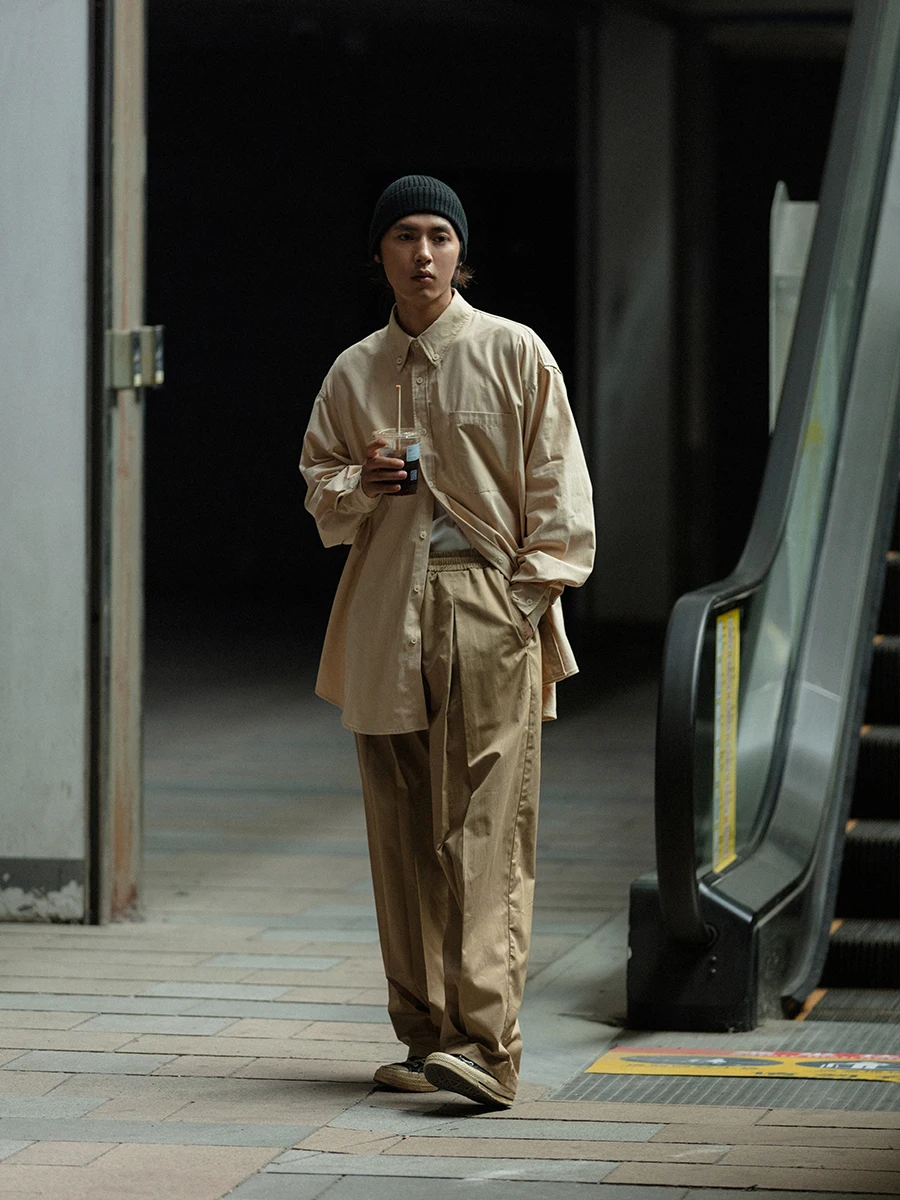 

Мужская повседневная рубашка Noears из чистого хлопка с длинным рукавом, отложным воротником, оверсайз, теплая, молодежная, всесезонная, модная, трендовая