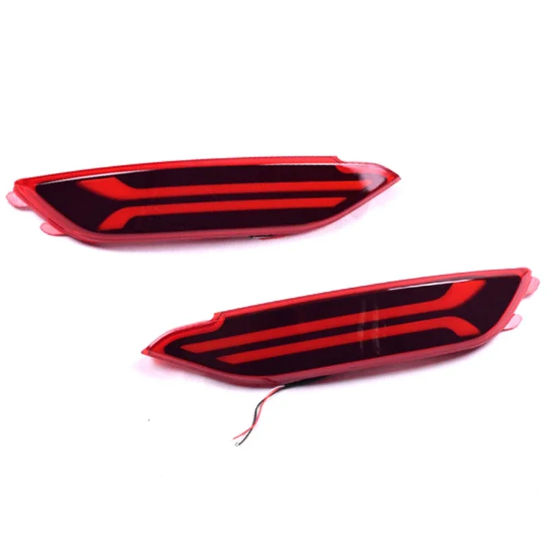 1 Pair Red ABS Car Modified Anti-collision LED Brake Lights for Hyundai Tucson 2016 2017 2018 Auto Rear Bumper Warning Lights