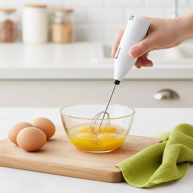 Portable Electric Handheld Mixer High Power Fast Mixing Ergonomic Non-slip Handle for Home Baking Cake Cream Egg Whisking