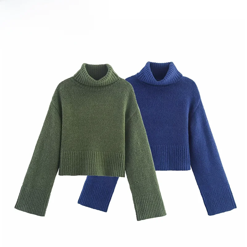 

ARADUN Women's Long Sve Knitwear Comfortable Versatile Stand Collar Casual Sle Polyester Fiber Autumn New Arrival