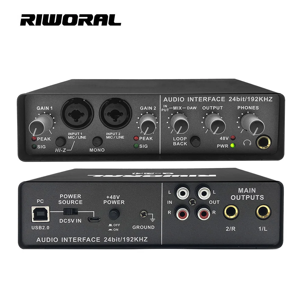 

Q-24 Hot Selling Professional Audio Sound Cards Mixers Live Sound Card for Recording Studio