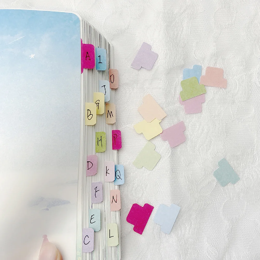 

50 Sheets Index Label Book Tabs Bookmark Colored Anti-tear Sticker Composite Material Writable Page Markers Office