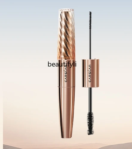 Micro-engraved double-headed mascara waterproof, slender, curled and fine brush head, dense and non-smudging female official