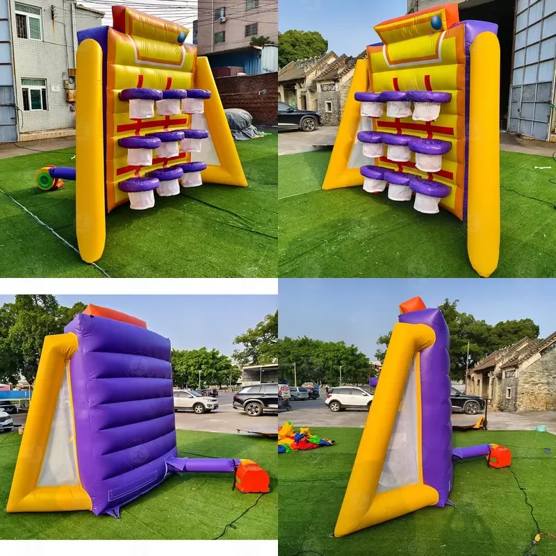Inflatable Ball Toss Game Set Outdoor Lawn Toy for Kids Adults, Family Parties & Carnival Fun