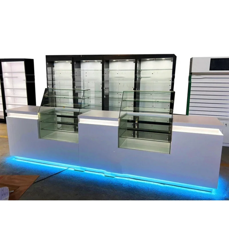 

custom.Smoke Shop Retail Display Cabinet Freestanding Wall Mounted Design Cigarettes Cigars Accessories Showcases