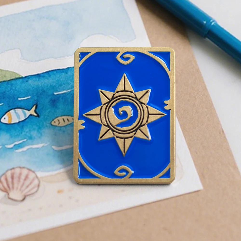 HearthStone Standard-Kartenrückseite Brosche Kartenspiel Emaille-Anstecker Klassisches Cartoon-Spielbild Peripheres Abzeichen für Fans Sammlerstücke Souvenirs – Detail 4
