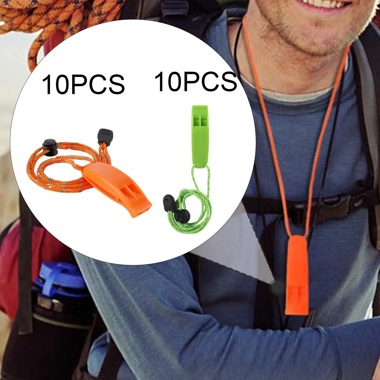 

10 шт. аварийный свисток, охранный свисток для спасательной сигнализации, охоты, пешего туризма